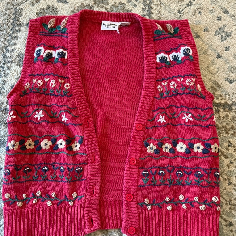 Grandma Core Sweater Vest